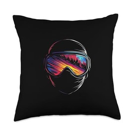 Minimalist Ski Goggles Throw Pillow