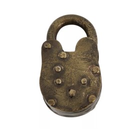 GLOBEDECOR 3"H ANTIQUE LOCK OLD STYLE WITH KEYS PADLOCK & KEYS PIRATE LOCK VINTAGE LOCK