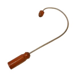 Pressure Point Massage Stick, Hook Type, Wooden Head Included, Acupressure Stick, Stiff Shoulder, Neck Stiffness, Back Care, Self-Massage, Approx. 14.2 inches (36 cm), Made of Natural Wood