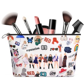 AYBUY Kosmetiktasche Damen, Schminktasche für Musikliebhaber, Tragbare Kosmetiktasche, Kosmetiktasche mit Reißverschluss, Geeignet für Musikliebhaber, Sänger und Musiker(B)