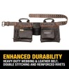 DEWALT Leather Tool Belt, Durable, 11 Pocket Professional Belt (DWST550112)