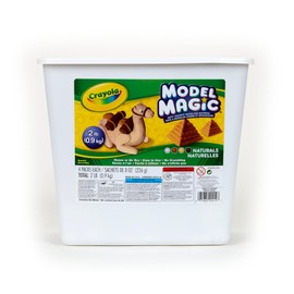 Crayola Model Magic Naturals, 4 Packs (8oz ea), Bulk Modeling Clay Alternative, Craft Supplies for Classrooms, 2 lb. Bucket