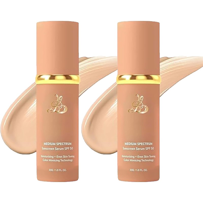 2PC Foundation 4 In 1, Base de Maquillaje Alta Cobertura,