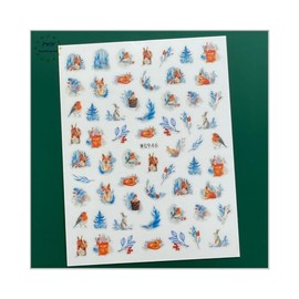 Generic Santa Christmas Snow Nail Sticker Snowman Heart Candy Reindeer Tree Decals Wg946 Nail Wraps Art Stickers Manicure Supplies for Women for Home Nails Full Long Lasting Easy Apply and Remove