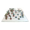 Ebros Gift USA Soldier Theme Army vs Navy Chess Set