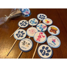 Blue Character Cupcake Toppers