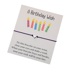 Birthday wish bracelet cord wish bracelet