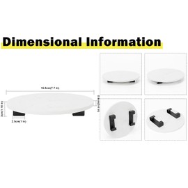 Bathroom Vanity Tray, Toilet Tank Tray, White Marble Tray, Kitchen Soap Tray, Luxurious Small Display Tray for Dessert Coffee Tea Bottle Plant, Table/Countertop Accessories (7.8 Inch, Round)