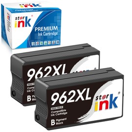 962XL Black Ink Cartridges Remanufactured Replacement for HP 962 Ink Cartridges, 962 Ink Cartridges Compatible with HP Officejet Pro 9010 9015 9025 9018 9020 Printer, 2 Black