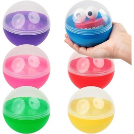 Capsule Vending Machine Translucent Round Capsules Empty 100 pcs 3.9 inch - Gumball Machine Capsules Easter Basket Stuffers Birthday Gifts - DIY Craft Supplies Claw Machine Refills in Bulk