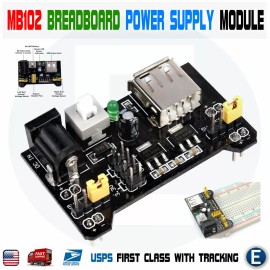 Unbranded MB102 Breadboard Power Supply Module 3.3V 5V Solderless For Arduino