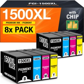 Supply Guy 1500XL Printer Cartridges Compatible with Canon PGI-1500XL Cartridges Suitable for MAXIFY MB2750 MB2700 MB2150 MB2050 Multipack 8 Ink Cartridges