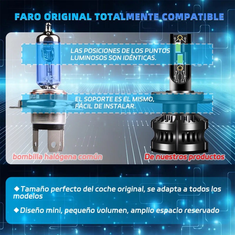 Focos Kits De Faros Led H4 H13 9007 120w Para