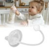 Bottle Nipple with Weighted Straw Duckbill Spout Transparent Soft Silicone