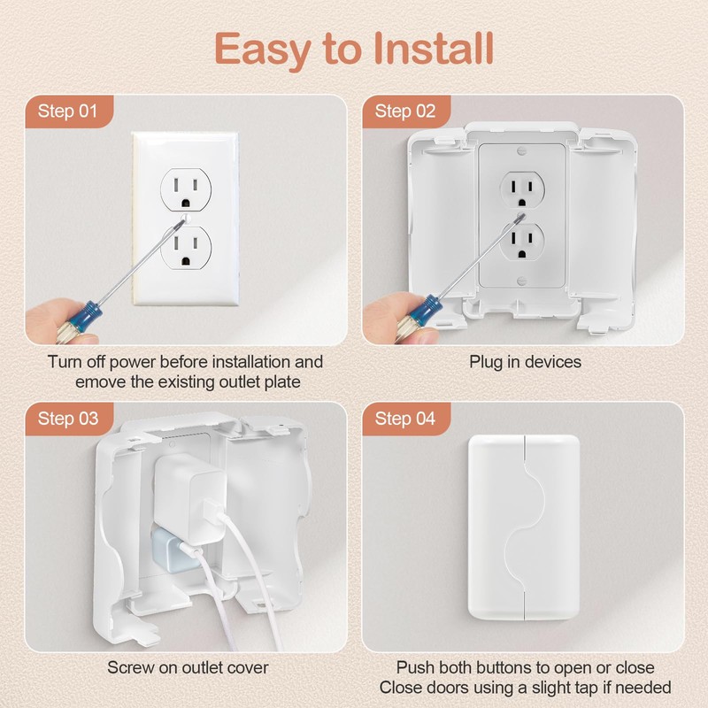 Havenso Child Proof Outlet Cover, Double Lock System, Duplex &