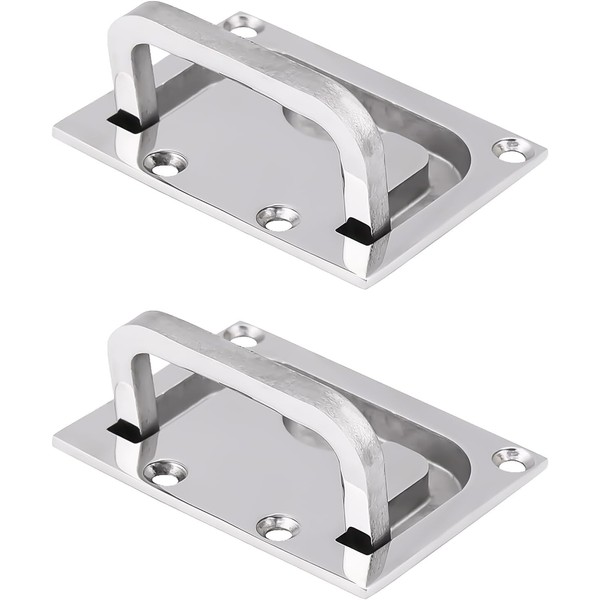 KooingTech Flush Hatch Locker, 2pcs Drawer Handles, 75x56mm Boat Hatch