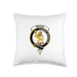 Broun Coat of Arms - Family Crest Throw Pillow