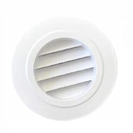 4" Air Vent Cover, Allvent ABS Round Louvered Air Grill Cover Outlet with Built-in a Fly Screen for Bathroom Office Home HVAC System(Ã¸100mm)