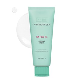 BRING GREEN Tea Tree Cica Soothing Cream Plus 100ml Korean Skin care, calming and soothing, moisturizer for skin, facial cream, trouble care, Blackhead Removing Pore care (Pack of 1)