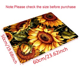 Payutou Sunflower Washer and Dryer Covers for the Top 23.62" x 19.68"Non-slip Dryer Top Protector Mat Dust-Proof Top Cover for Home Kitchen Laundry Room, Fits Most Washers or Dryers (Style4)