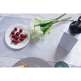 Rihana Wedding - Camino de Mesa de satén para decoración de Banquetes de Boda, 30,48 x 274,32 cm, Blanco, 1