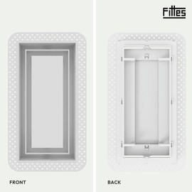 Fittes Flush Wall Vent [Lite+] - 6"x12" - Cotton White - 1 Pack