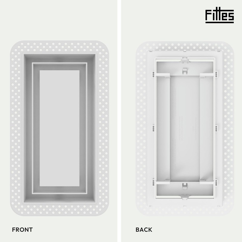 Fittes Flush Wall Vent [Lite+] - 6"x12" - Cotton White
