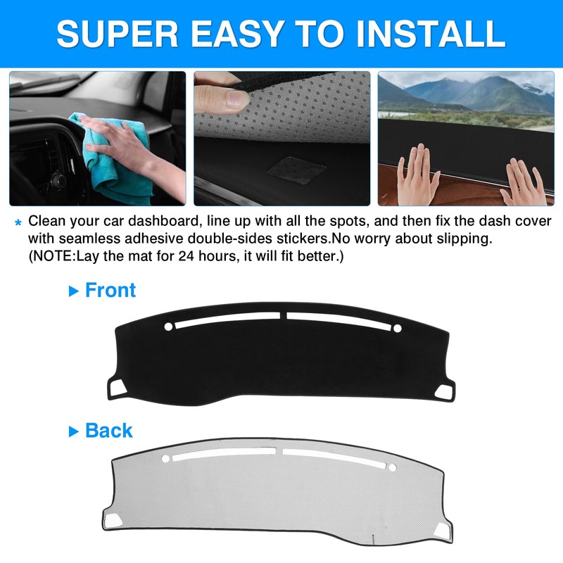 Autorder Dashboard Cover Mat for Hyundai Genesis Sedan 4 Door