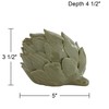 Dahlia Studios Layered 5" Wide Matte Green Decorative Artichoke Sculpture