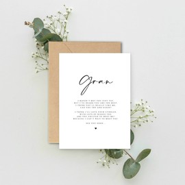 Lula Design Gran to be Poem Pregnancy Announcement A5 Card with envelope, Pregnancy Reveal, Gran to be, Grandparent to be Reveal Card Announcement