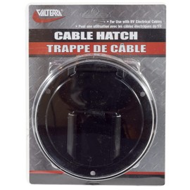 Valterra A10-2137BKVP Medium Round Cable Hatch - Black