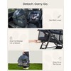 OJCME 3 in 1 Pet Carrier Stroller with Detachable Carrier,