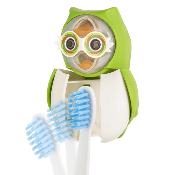 Flipper Fun Animal Owl Toothbrush Cover, One Touch Open &