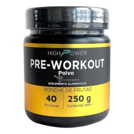 Preworkout 250 Grs Sabor Ponche De Frutas High Power                                                                                                  