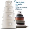 Fine China Storage Containers Hard Shell, 4 Piece Dish Storage