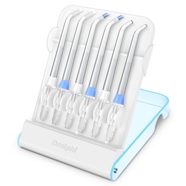 Oralphi Replacement Tips for Waterpik Water Flosser (2 Classic Jet Tips + 2 Orthodontic Tips + 2 Plaque Chaser Tips+ Storage Case Combo)