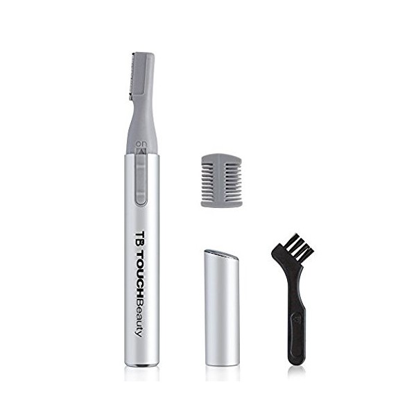 Touch Beauty Electric Facial Hair Trimmer Pen (Grey), with Eyebrow Touch-Up Set & Microblade