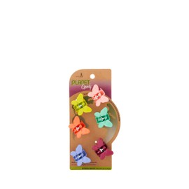 Goody Planet Bio-Plastic Mini Butterfly Clips - Assorted, 6 Count - Snap and Go Closure Helps Keep Hair Secured and Styled with Ease for All Hair Types