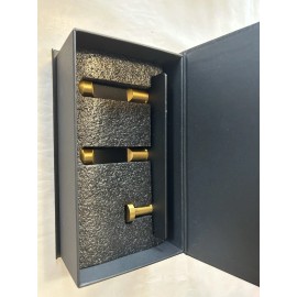 Uionsmix Hair Dryer Holder Wall Mounted Styling Tool Organizer Black With Gold