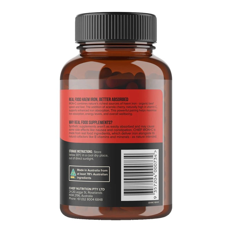 Chief Iron + C, 120 capsules