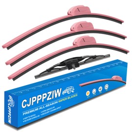 CJPPPZIW® Windshield Wipers Replacement for Toyota FJ Cruiser 2007-2014,Streak-free,OEM Quality Premium All-Season Pink Wiper Blades-16"+14"+14"+10"(Pack of 4)