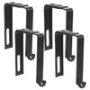 Mobestech 4pcs Adjustable Over The Door Hooks Punch Multi Function
