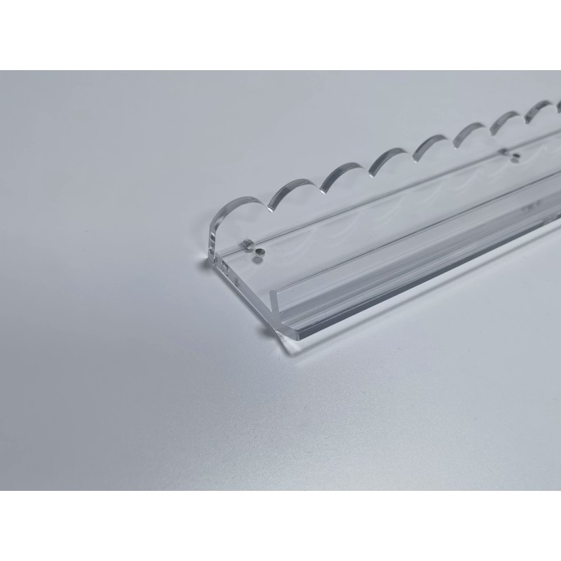 American Mahjong Acrylic Rack with Wavy Slots Clear Durable Tile