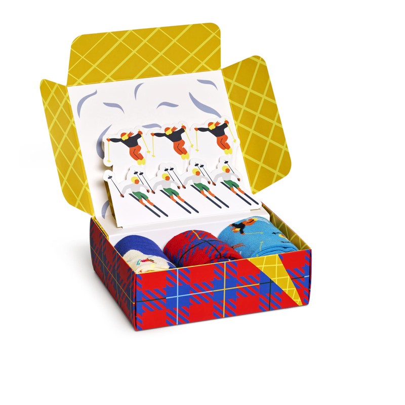 Happy Socks Unisex Pack of 3 Socks, blue