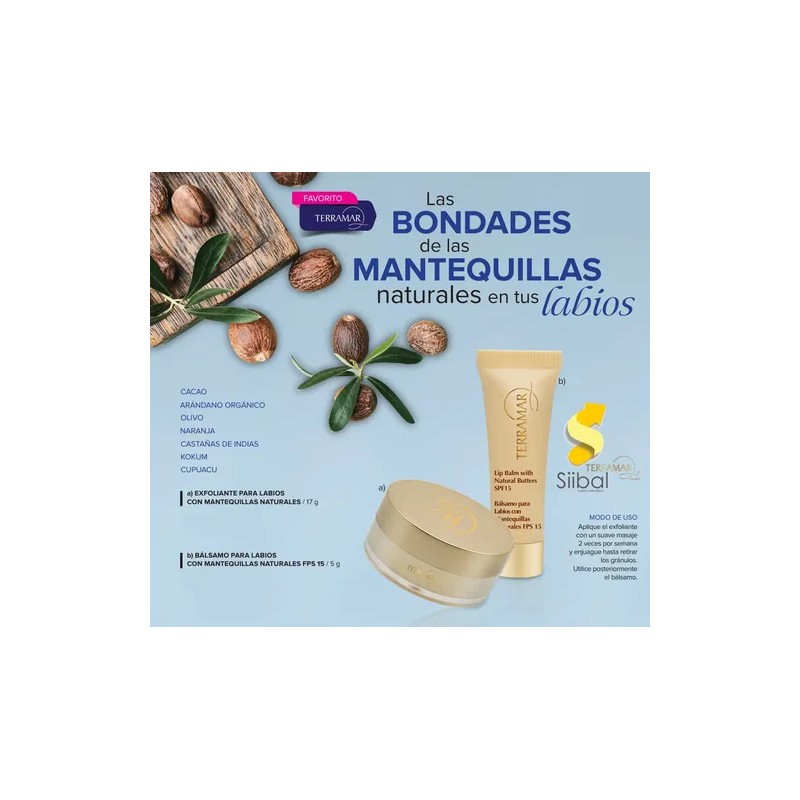 Kit Exfoliante Y Bálsamo Labial Con Fps 15 Terramar