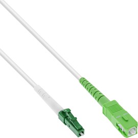 InLine® LWL Simplex Cable, FTTH, LC/APC 8° to SC/APC 8°, 9/125µm, OS2, 1 m