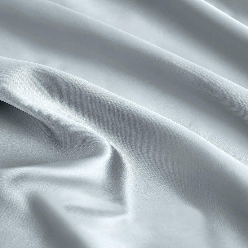 Ersmak Silver Satin Fabric by The Yard, 60" Wide Shiny