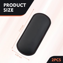 Shakas 2 PCS Car Door Armrest Pads, Elbow Booster Leg Support Center Leg Cushion, Microfiber Leather Memory Foam Accessory, Universal Fit for Most Cars Trucks SUVs (Black)