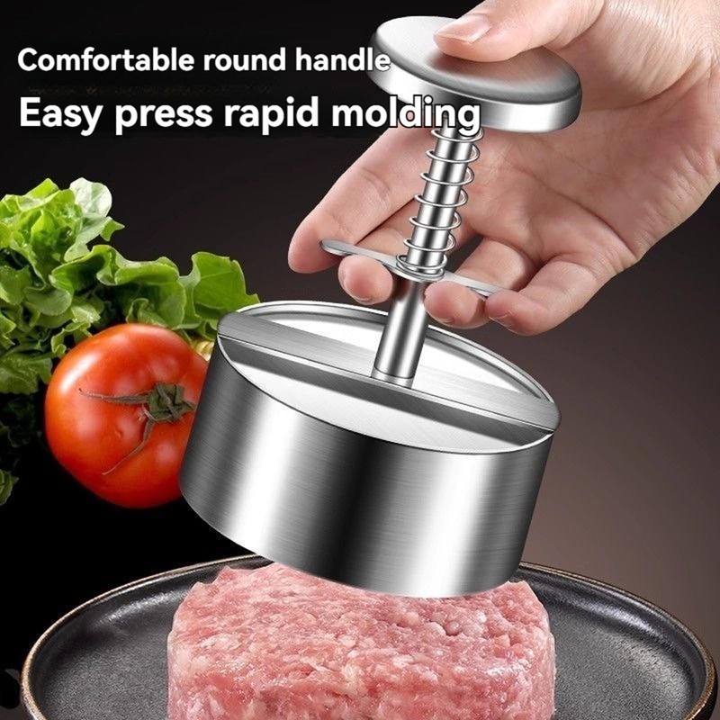 Kmandaovirex Hamburger Press Patty Maker,304 Stainless Steel Burger Press Patty