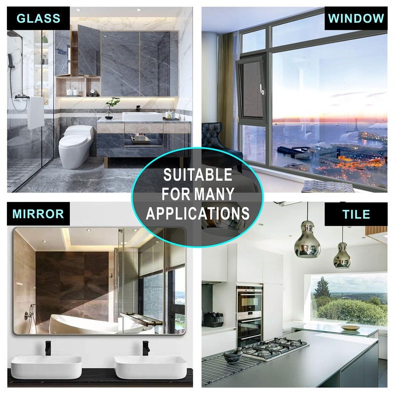 Silicone Rubber Blade & Hook Shower Window Squeegee 11" in